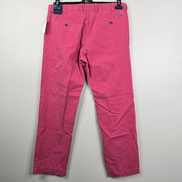 NEW Brooks Brothers Milano Flat Front Slim Fit No Cuff Chino Pants 36x32 - Picture 3 of 8